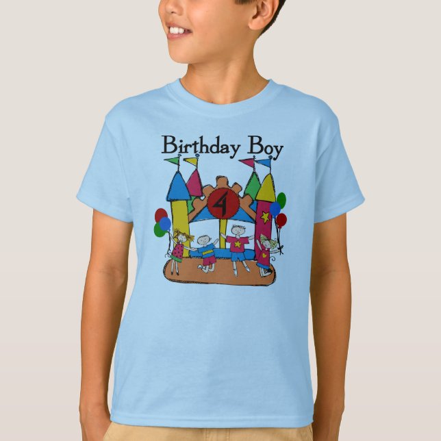 Big Bounce Boy 4th Birthday Tshirts and Gifts (Front)