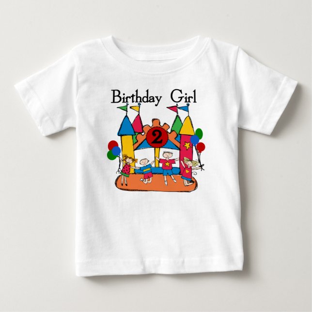 Big Bounce Girl 2nd Birthday Tshirts and Gifts (Front)