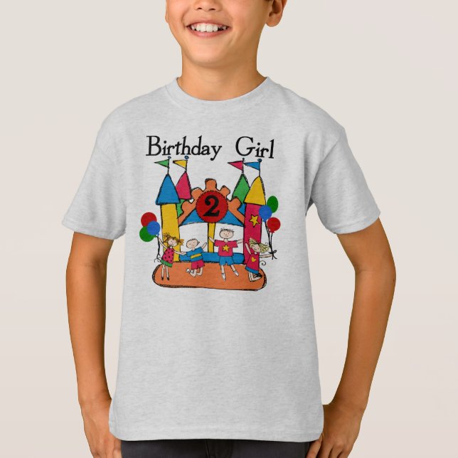 Big Bounce Girl 2nd Birthday Tshirts and Gifts (Front)