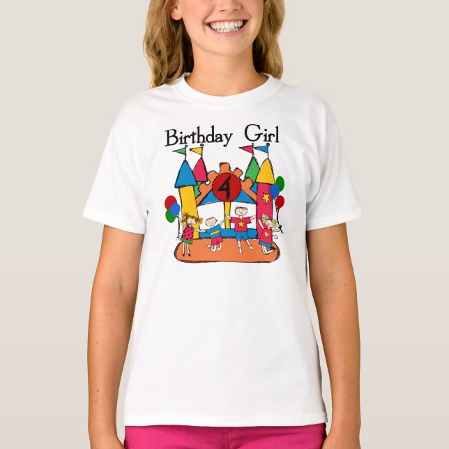 Big Bounce Girl 4th Birthday T-shirts and Gifts (Front)