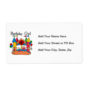Big Bounce Girl 4th Birthday T-shirts and Gifts Label