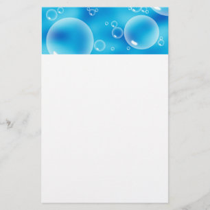 Big Bouncing Blue Bubbles Stationery