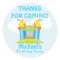 Big Bouncy Bounce House Birthday Favor Sticker