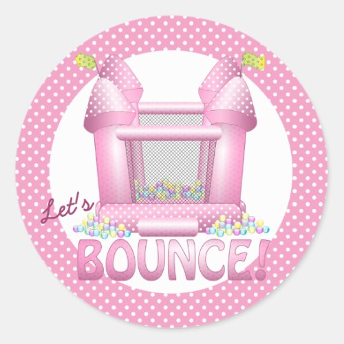 Big Bouncy Bounce House Birthday Seal Sticker