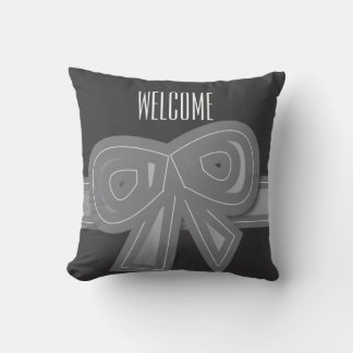 Big Bow Black Pillow