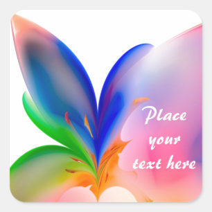 Big Bow Gift Box Square Sticker