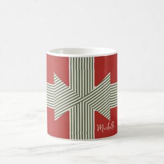 Big Bow of Striped Ribbon Red Coffee Mug
