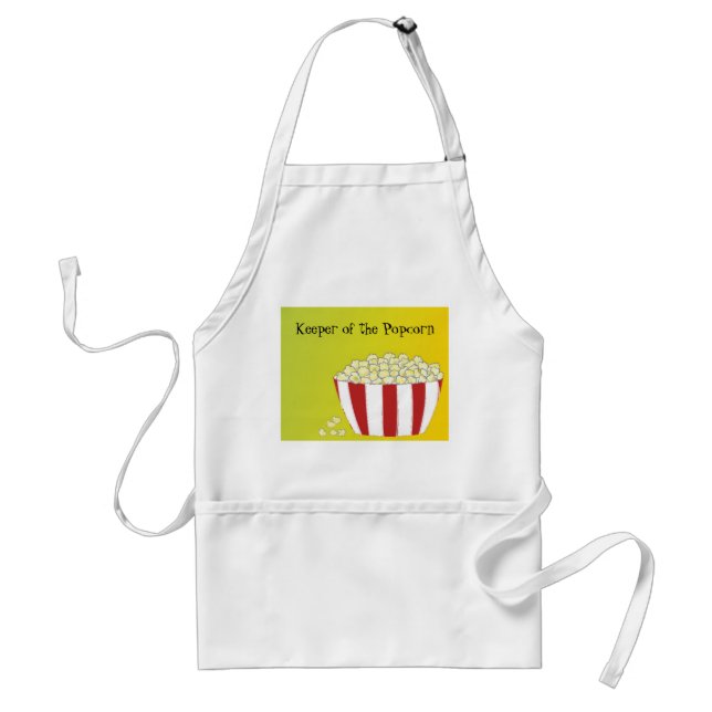 Big Bowl of  Popcorn Adult Apron (Front)