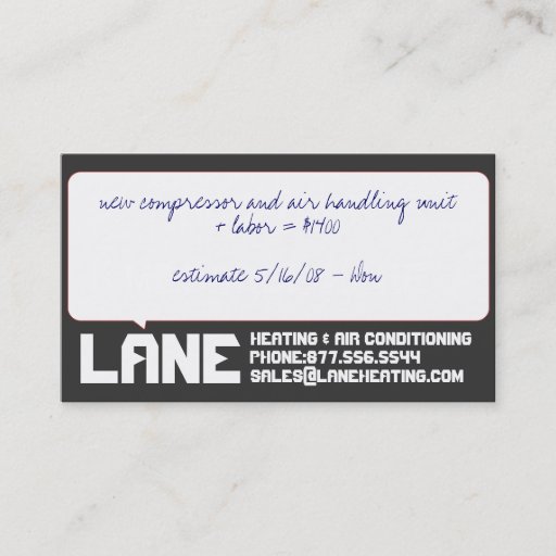 Customizable Big Box Estimates Business Card