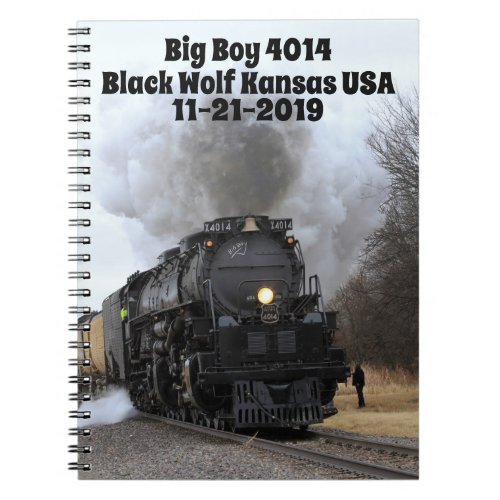 Big Boy 4014 Black Wolf Kansas Notebook