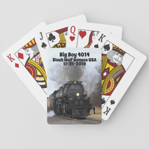 Big Boy 4014 Black Wolf Kansas Playing Cards