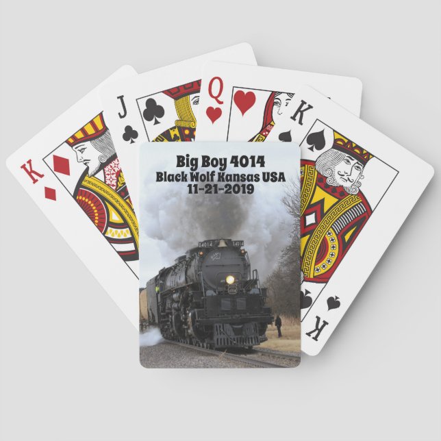 Big Boy 4014 Black Wolf Kansas Poker Cards (Back)
