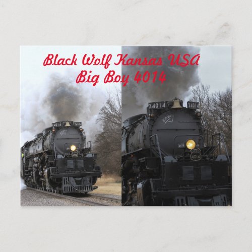 Big Boy 4014 Postcard