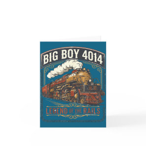 Big boy 4014 steam engine locomotive train vintage card