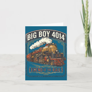 Big boy 4014 steam engine locomotive train vintage card