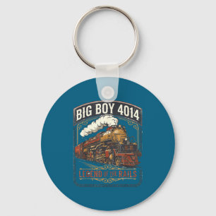 Big boy 4014 steam engine locomotive train vintage keychain