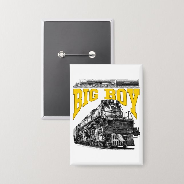 Big Boy 4014 Steam Loco. Union Pacific Class 4000 Button (Front/Back)