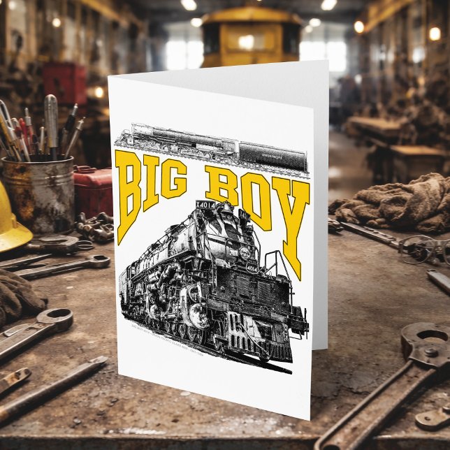 Big Boy 4014 Steam Loco. Union Pacific Class 4000 Thank You Card (Big Boy 4014 Steam Loco. Union Pacific Class 4000. Thank You Card)