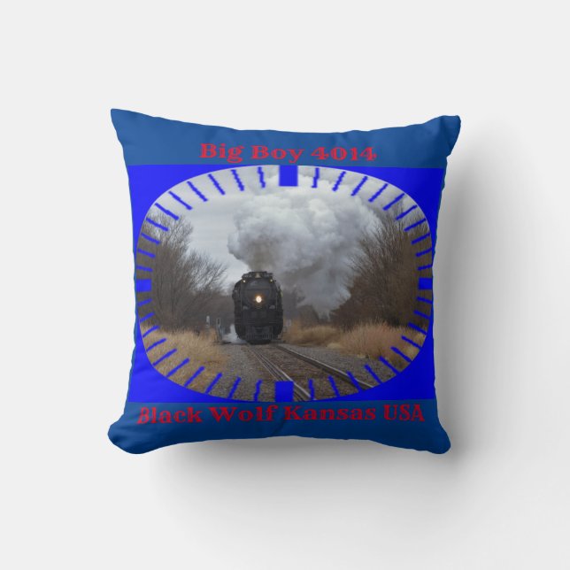 Big Boy 4014 Throw Pillow (Front)