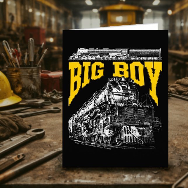 Big Boy 4014 Union Pacific Class 4000. Steam Loco. Thank You Card (Big Boy 4014 Union Pacific Class 4000. Steam Loco. Thank You Card)