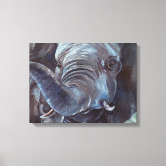 Big Boy Elephant Wrapped Canvas Print (Front)