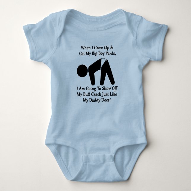 Big Boy Pants Baby Outfit Baby Bodysuit (Front)
