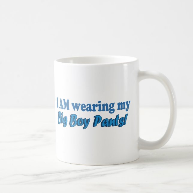 Big Boy Pants Text Design Coffee Mug (Right)