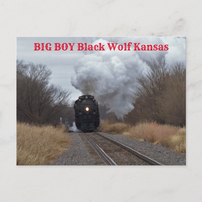 Big Boy Steaming along Postcard (Front)