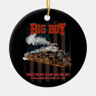 Big Boy Vintage Steam Train American Locomotive  Ceramic Ornament