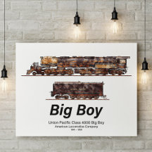 Big Boy Vintage Steam Train American Locomotive 