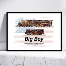 Big Boy Vintage Steam Train American Locomotive 