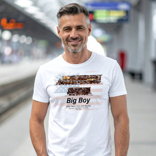 Big Boy Vintage Steam Train American Locomotive  T-Shirt