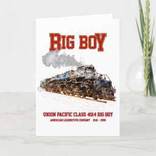 Big Boy Vintage Steam Train American Locomotive Thank You Card