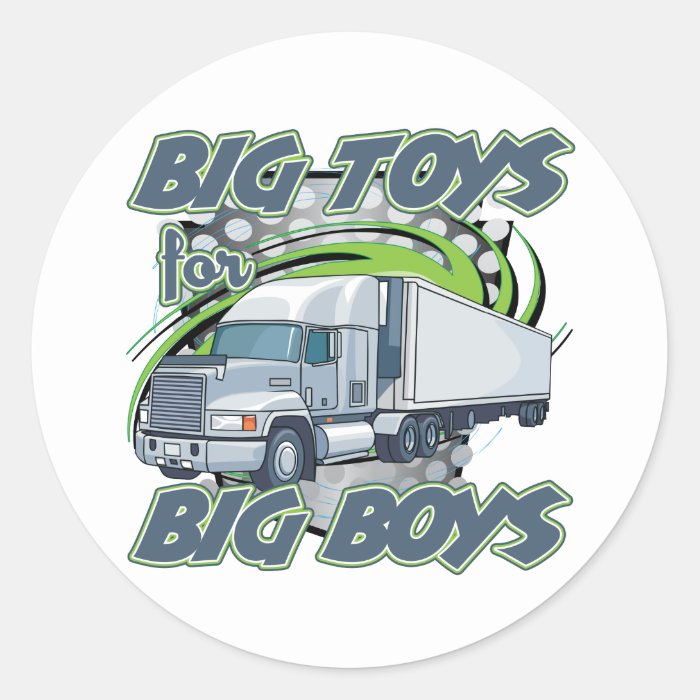 Big Boys Trucking Round Sticker