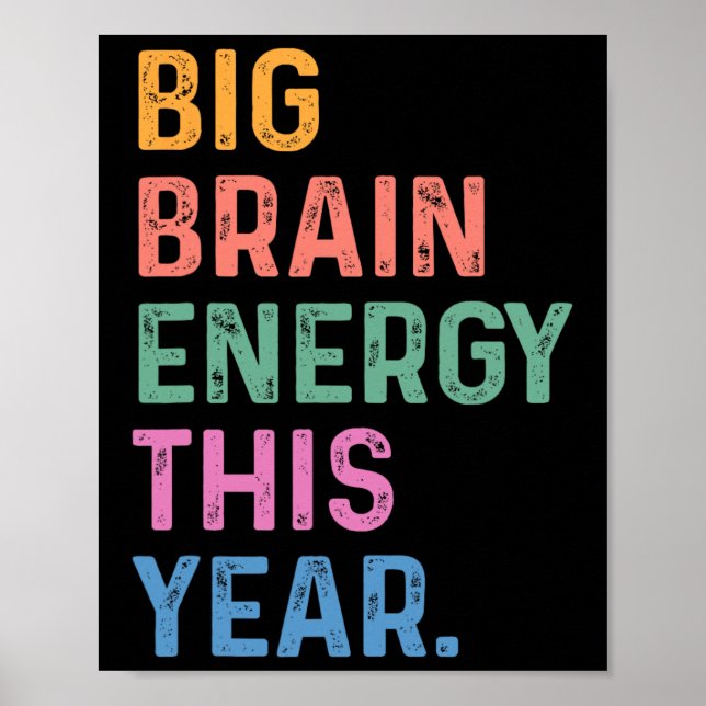 Big Brain Energy This Year Funny Byck To School Te Poster (Front)