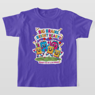 Big Brains, Bright Hearts – 1st & 2nd Grade Back-t T-Shirt