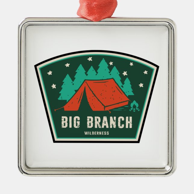 Big Branch Wilderness Vermont Camping Metal Ornament (Front)