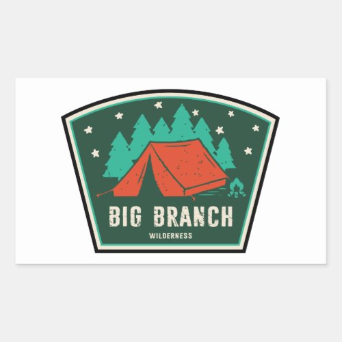 Big Branch Wilderness Vermont Camping Rectangular Sticker