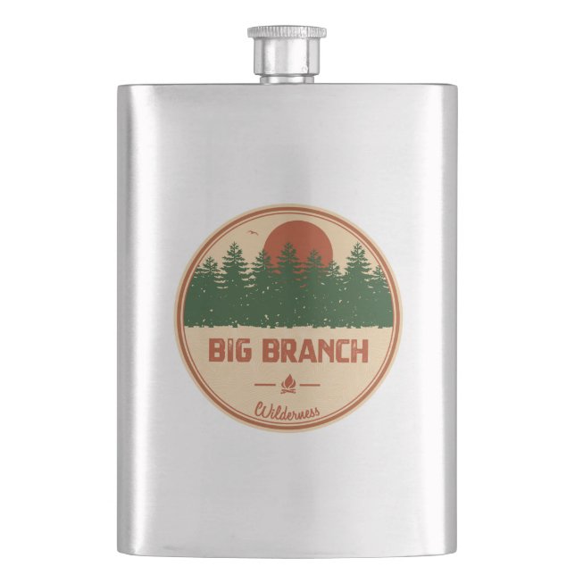 Big Branch Wilderness Vermont Flask (Front)