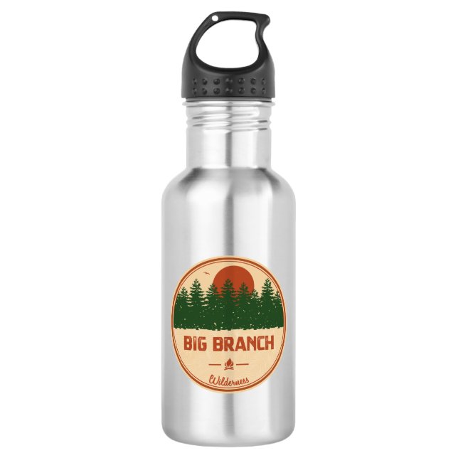 Big Branch Wilderness Vermont Stainless Steel Water Bottle (Front)