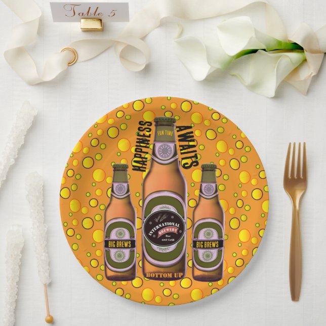BIG BREWS Custom Beer Paper Plates (Wedding)