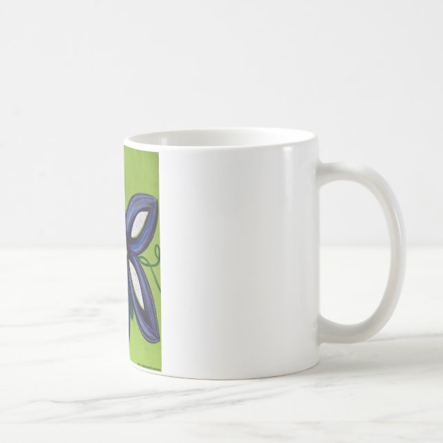 Big Bright Blue Flower Coffee Mug (Right)