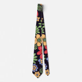 Big Bright Colorful Flowers Tie (Front)