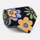 Big Bright Colorful Flowers Tie (Rolled)