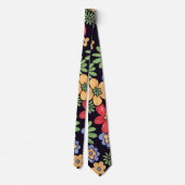 Big Bright Colorful Flowers Tie (Back)