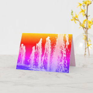 Big Bright Gushing Water Fountains Colorful Card