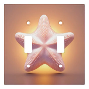 Big Bright Pink Starfish Light Switch Cover