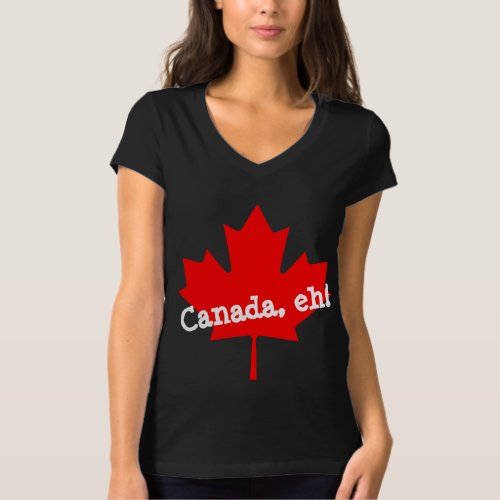 Big Bright Red Maple Leaf Canada eh T_Shirt