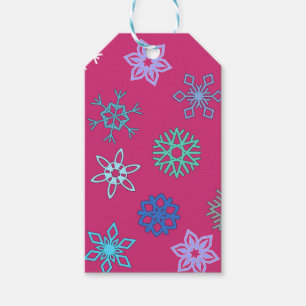 Big Bright Snowflakes Gift Tags