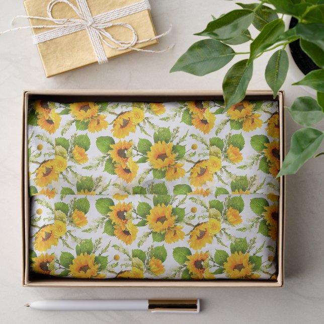 Big Bright Sunflowers Summer Tissue Paper (Gift)